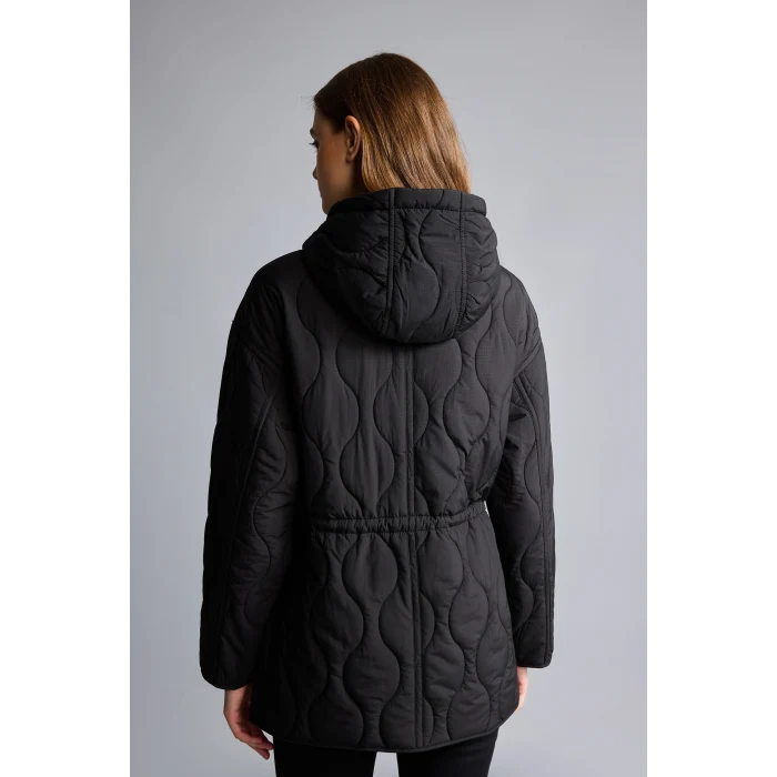 Defacto H3827AXBK81 Siyah Regular Fit Su İtici Kapüşonlu Kapitone Fermuarlı Mont