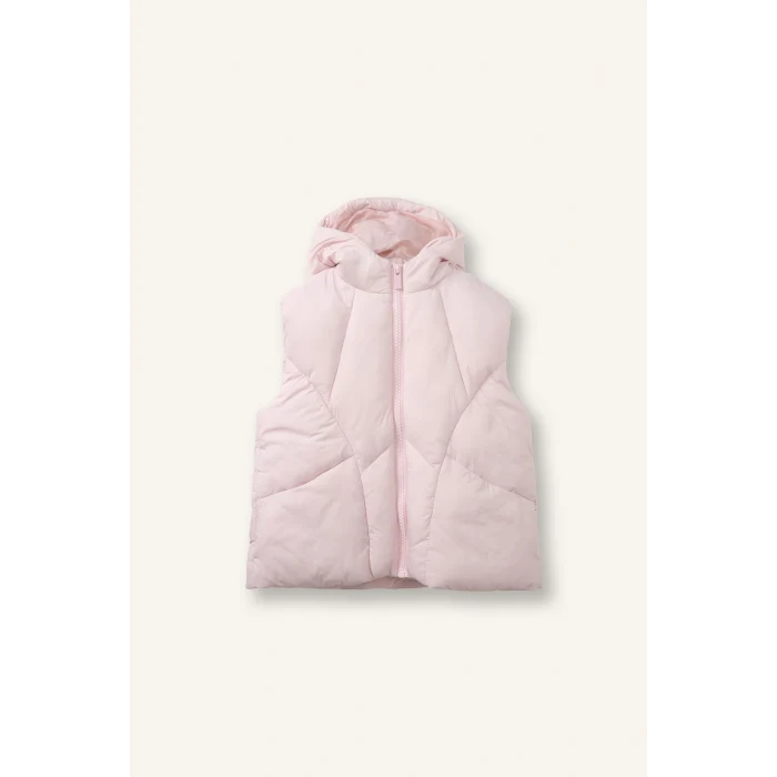 Defacto G9334A5PN38 Pembe Su İtici Kapüşonlu Açık Pembe Şişme Yelek Kız Bebek