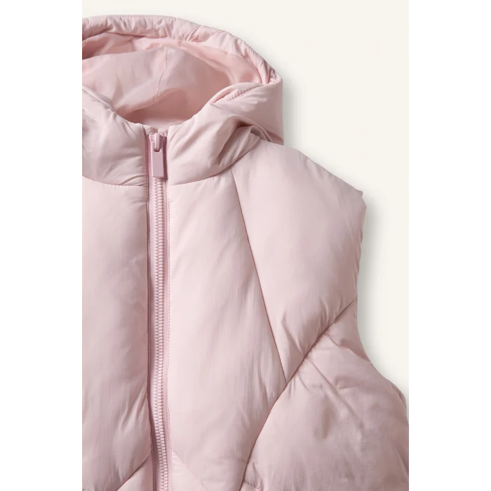 Defacto G9334A5PN38 Pembe Su İtici Kapüşonlu Açık Pembe Şişme Yelek Kız Bebek