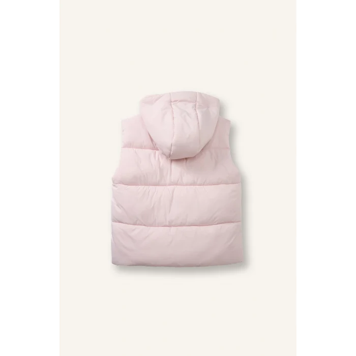 Defacto G9334A5PN38 Pembe Su İtici Kapüşonlu Açık Pembe Şişme Yelek Kız Bebek