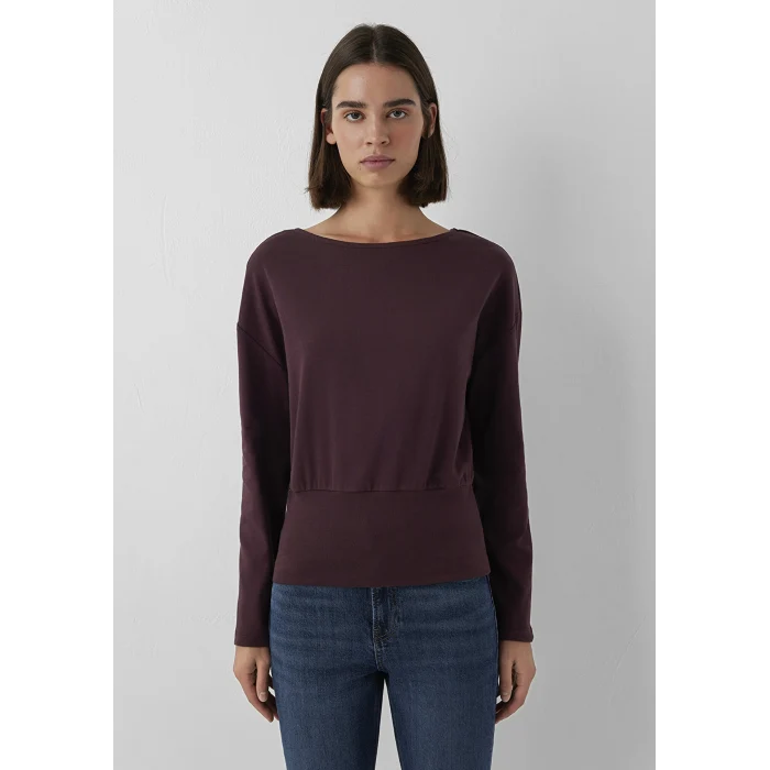 Mavi 1620088-70223 Bel Detaylı Kayık Yaka Bordo Top