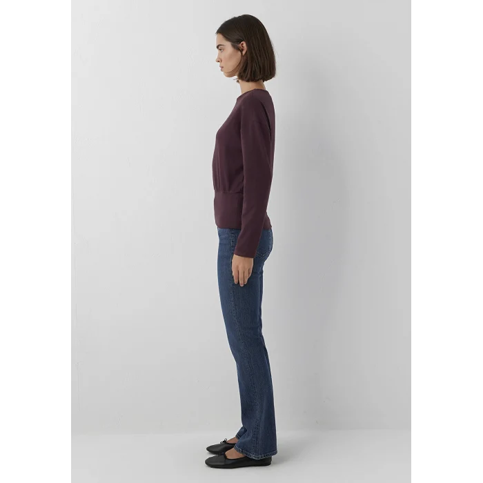Mavi 1620088-70223 Bel Detaylı Kayık Yaka Bordo Top