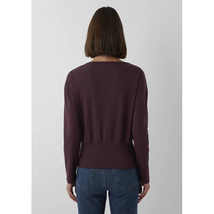 Mavi 1620088-70223 Bel Detaylı Kayık Yaka Bordo Top