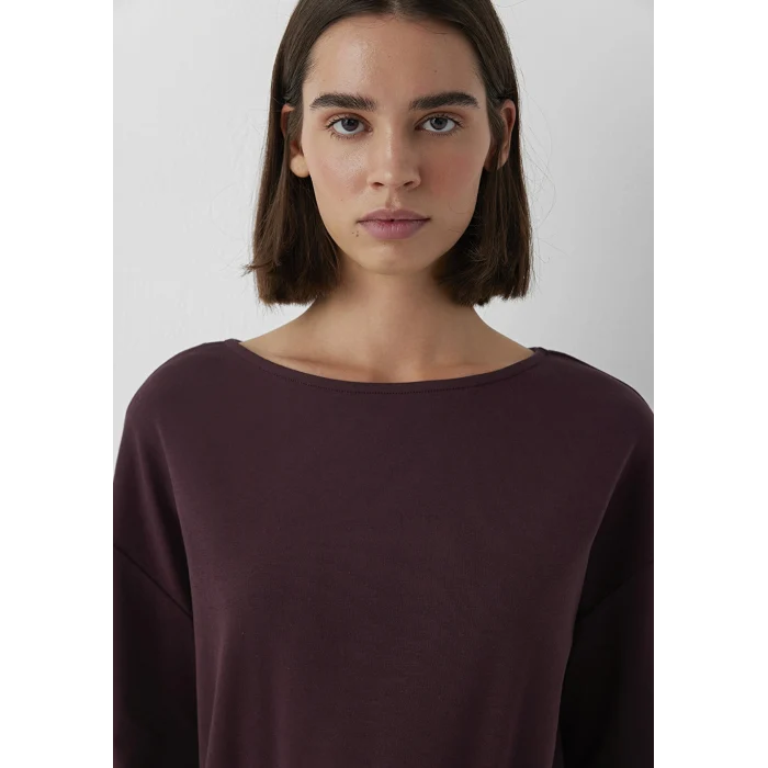 Mavi 1620088-70223 Bel Detaylı Kayık Yaka Bordo Top