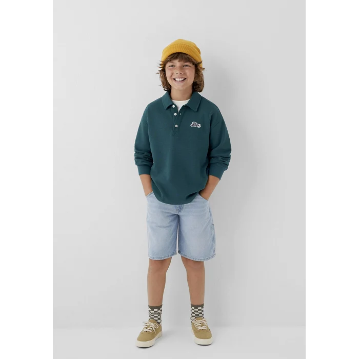 Mavi 6S10193-71932 Mavi Patch Detaylı Yeşil Sweatshirt