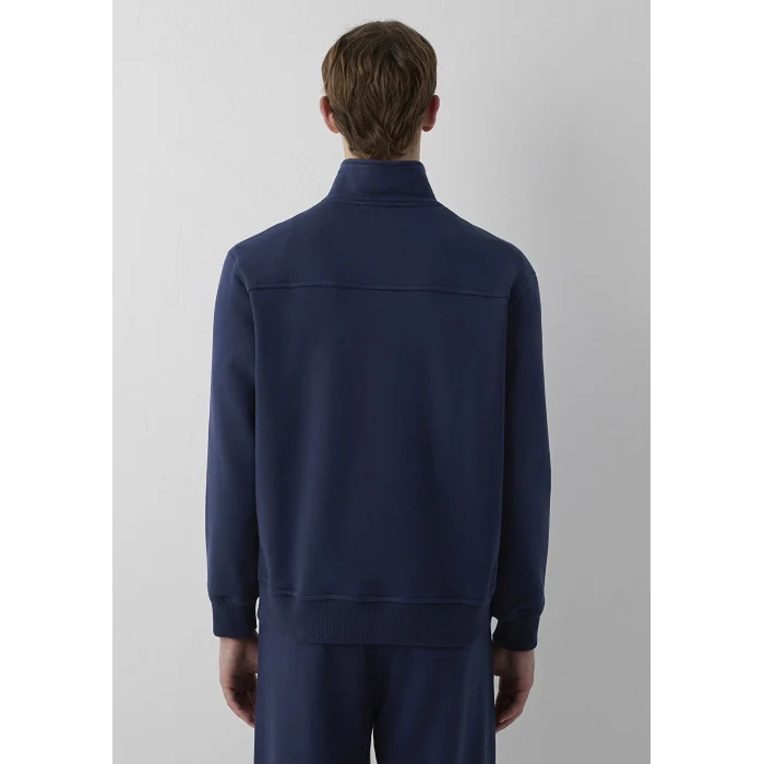 Mavi 0S10613-70490 Mavi Patch Nakışlı Yarı Fermuarlı Lacivert Sweatshirt