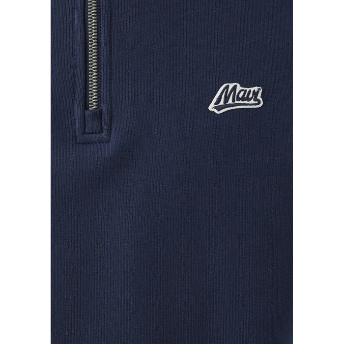 Mavi 0S10613-70490 Mavi Patch Nakışlı Yarı Fermuarlı Lacivert Sweatshirt