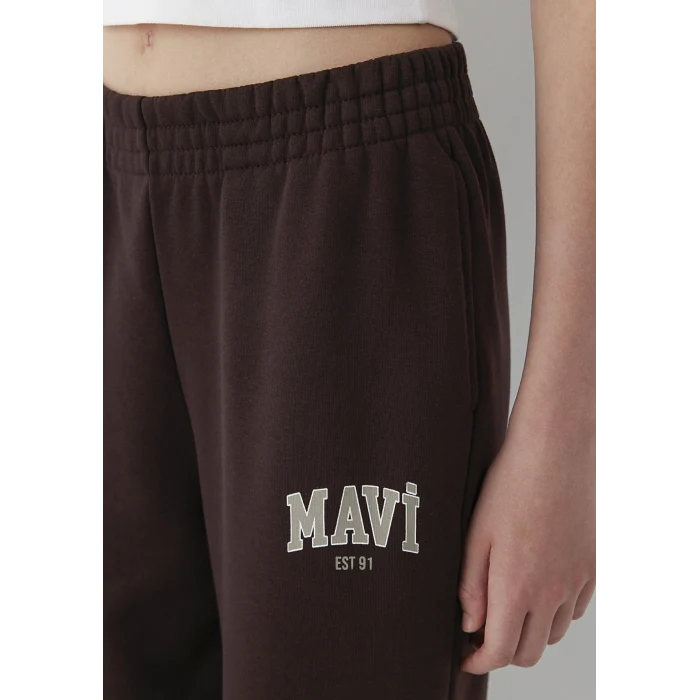 Mavi 1010757-70240 Mavi Logo Baskılı Kahverengi Eşofman Altı