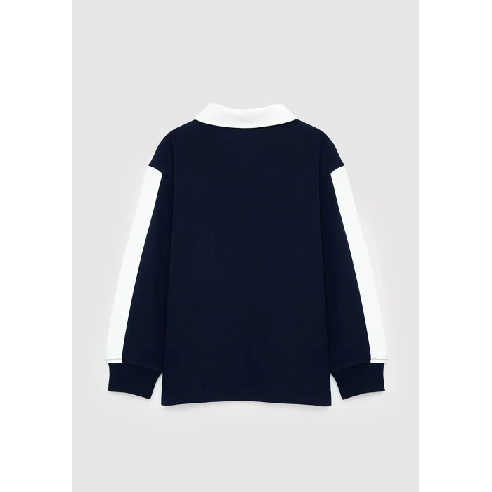 Mavi 6S10185-84371 Mavi Logo Baskılı Lacivert Polo Sweatshirt