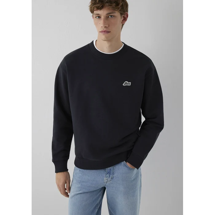 Mavi 0S10611-80022 Mavi Patch Nakışlı Antrasit Sweatshirt