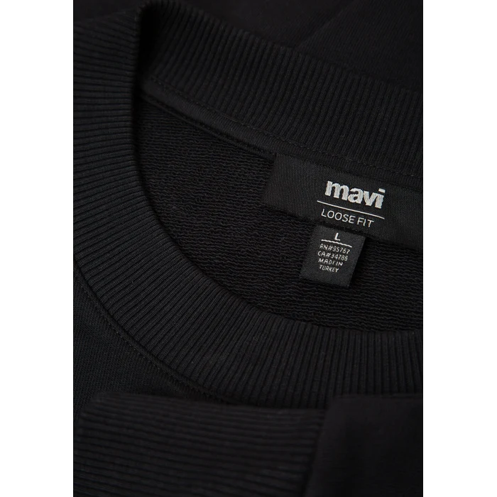Mavi 0S10611-80022 Mavi Patch Nakışlı Antrasit Sweatshirt