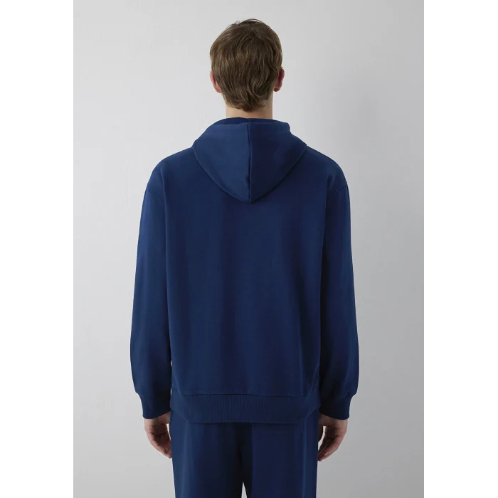 Mavi 0S10656-89353 Mavi Logo Baskılı Kapüşonlu Lacivert Sweatshirt