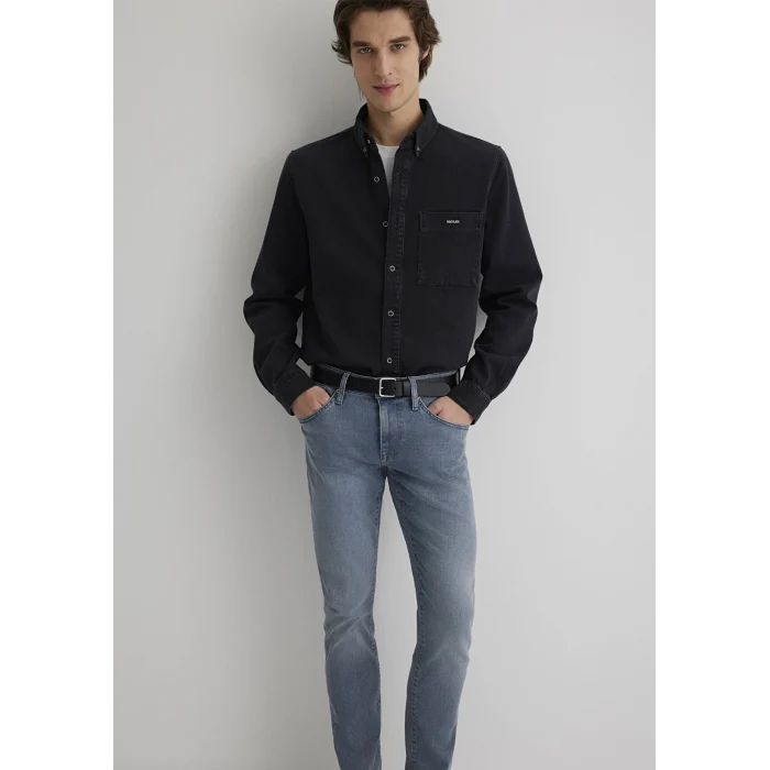 Mavi 0211065-89297 Jayden Mavi Black Koyu Gri Jean Gömlek