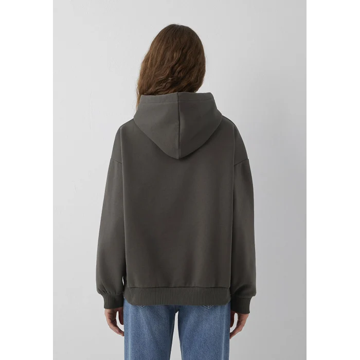 Mavi 1600361-71598 Mavi Logo Baskılı Kapüşonlu Haki Sweatshirt