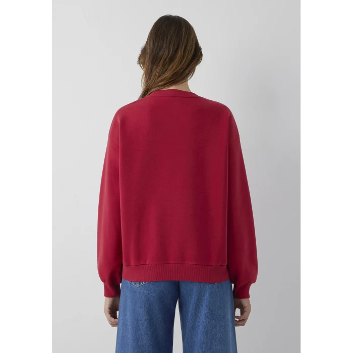 Mavi 1610198-70391 Bisiklet Yaka Kırmızı Basic Sweatshirt