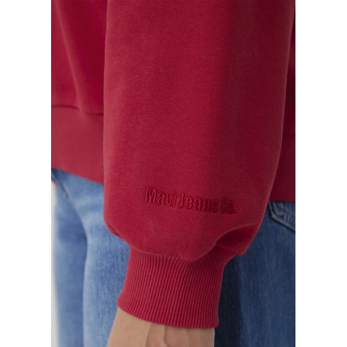Mavi 1610198-70391 Bisiklet Yaka Kırmızı Basic Sweatshirt