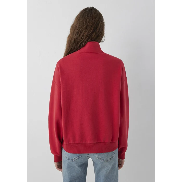 Mavi 1S10373-88631 Mavi Logo Yarı Fermuarlı Kırmızı Sweatshirt