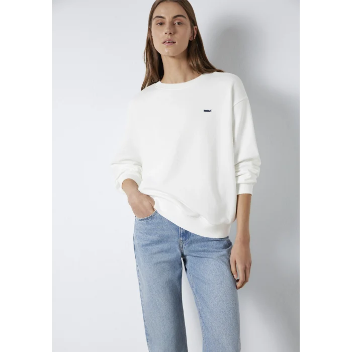 Mavi 1S10366-70057 Mavi Nakışlı Ekru Sweatshirt