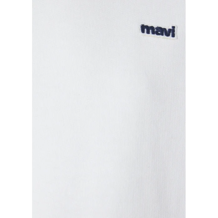 Mavi 1S10366-70057 Mavi Nakışlı Ekru Sweatshirt