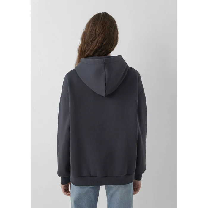Mavi 1600361-70499 Mavi Logo Baskılı Kapüşonlu Antrasit Sweatshirt
