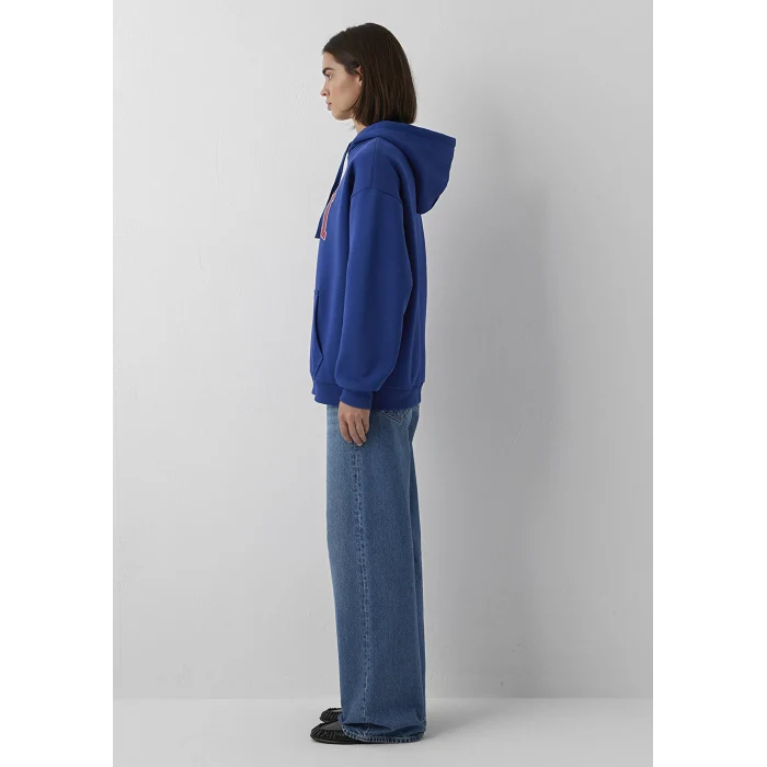 Mavi 1600361-70758 Mavi Logo Baskılı Kapüşonlu Lacivert Sweatshirt