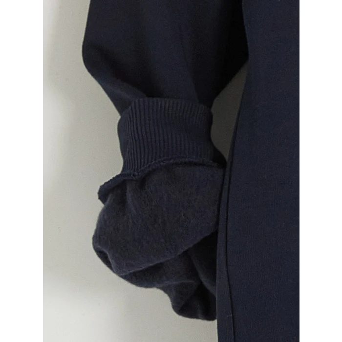 LCW Kids Lacivert Kapüşonlu Minecraft Erkek Çocuk Fermuarlı Sweatshirt