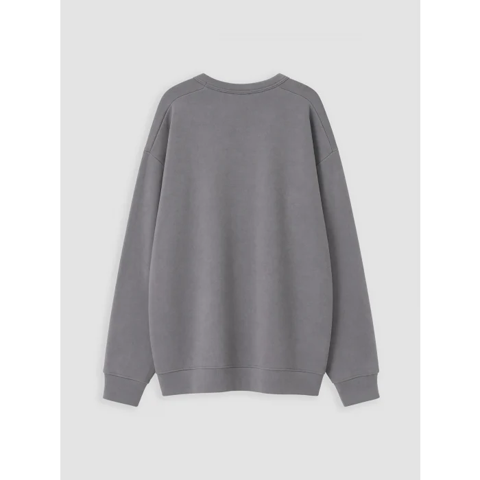 LCW Kids Gri Baskılı Erkek Çocuk Soft Touch Sweatshirt