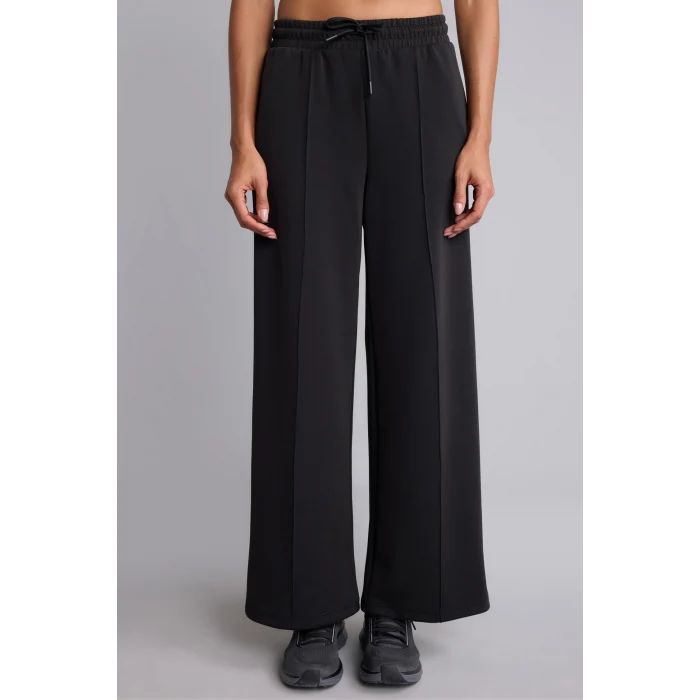 Defacto H8521AXBK81 Siyah Wide Leg Geniş Paça Beli Bağcıklı Standart Boy Modal Sporcu Eşofman Altı