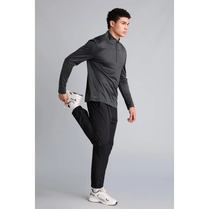 Defacto H6170AXBK81 Siyah Standart Fit Paçası Lastikli Dokuma Jogger