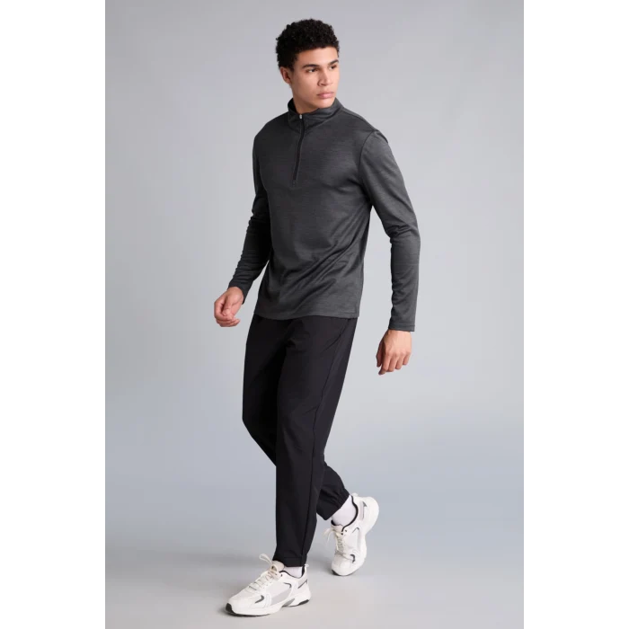 Defacto H6170AXBK81 Siyah Standart Fit Paçası Lastikli Dokuma Jogger