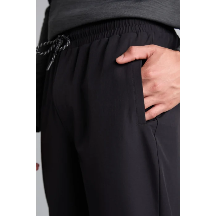 Defacto H6170AXBK81 Siyah Standart Fit Paçası Lastikli Dokuma Jogger