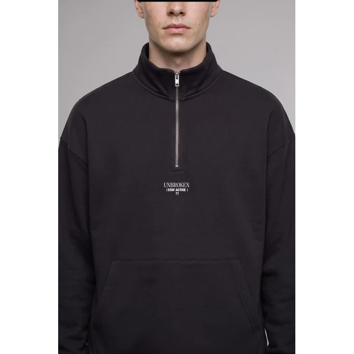 Defacto H3173AXNV173 Lacivert Boxy Fıt Sweatshirt