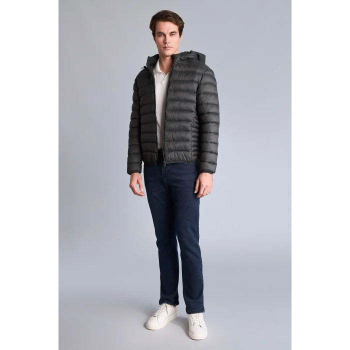 Defacto N4661AZGN1284 Yeşil Sıcak Tutan Su İtici Slim Fit Mont
