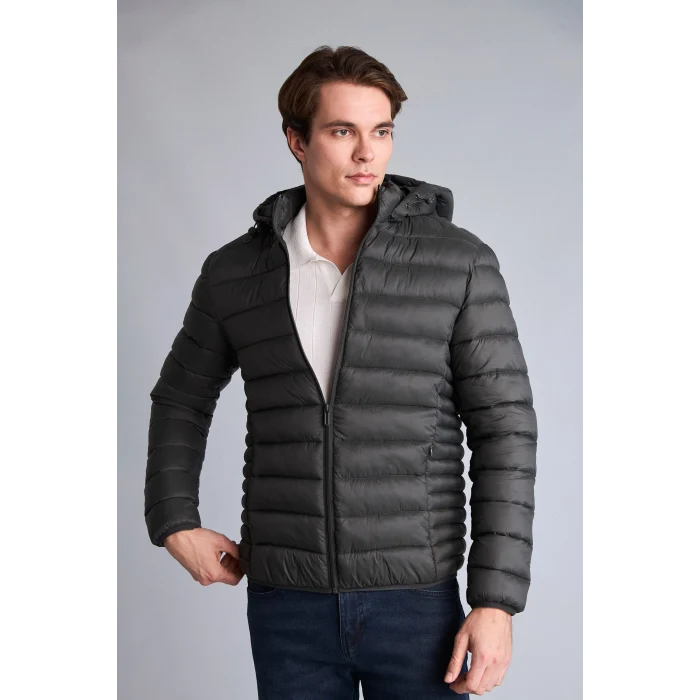 Defacto N4661AZGN1284 Yeşil Sıcak Tutan Su İtici Slim Fit Mont