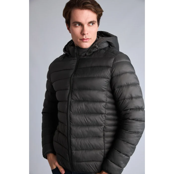 Defacto N4661AZGN1284 Yeşil Sıcak Tutan Su İtici Slim Fit Mont