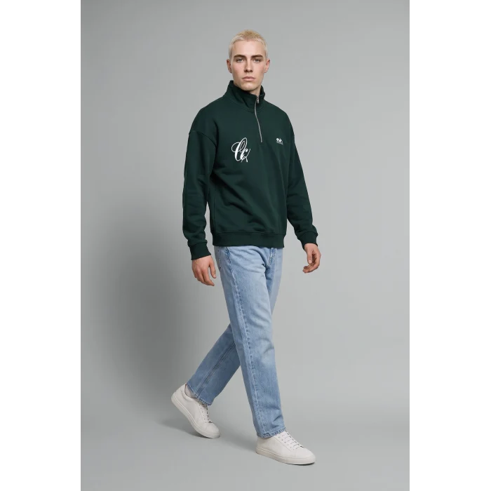 Defacto H3172AXGN852 Yeşil Boxy Fıt Sweatshirt