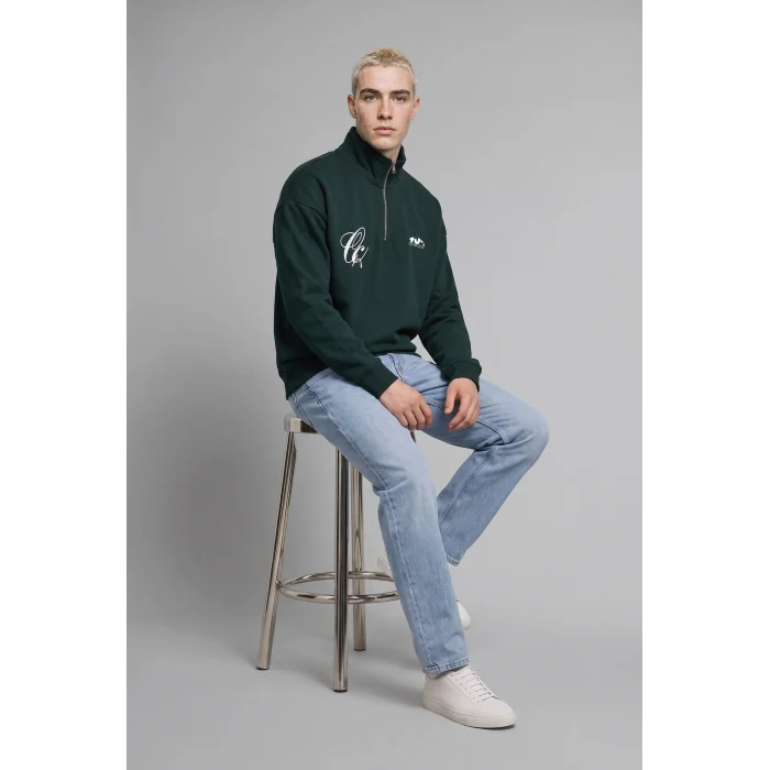 Defacto H3172AXGN852 Yeşil Boxy Fıt Sweatshirt