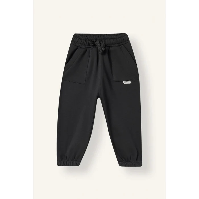 Defacto I4180A5AR221 Antrasit Jogger Fit Yama Cepli Basic Sweatshirt Kumaşı Eşofman Altı Erkek Bebek
