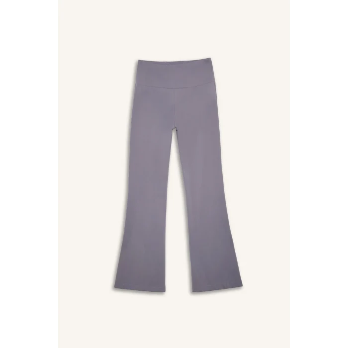 Defacto C9192AXPR522 Mor Esnek Kumaş Aırtech Flare Fit Yüksek Bel Beli Saran Sporcu Pantolon