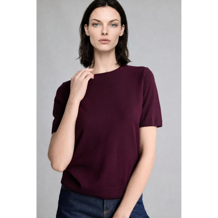Defacto D6272AXBR327 Bordo Regular Fıt Bisiklet Yaka Bordo Kazak