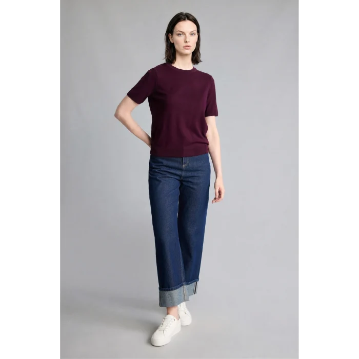 Defacto D6272AXBR327 Bordo Regular Fıt Bisiklet Yaka Bordo Kazak