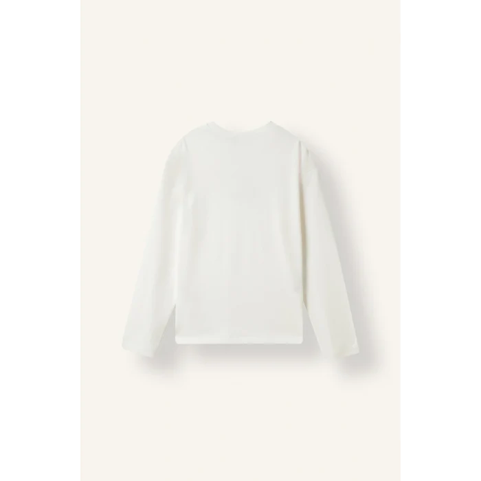 Defacto I5385A8ER105 Ekru %100 Pamuk Pochacco Baskılı Uzun Kollu 2li Pijama Takımı Kız Çocuk