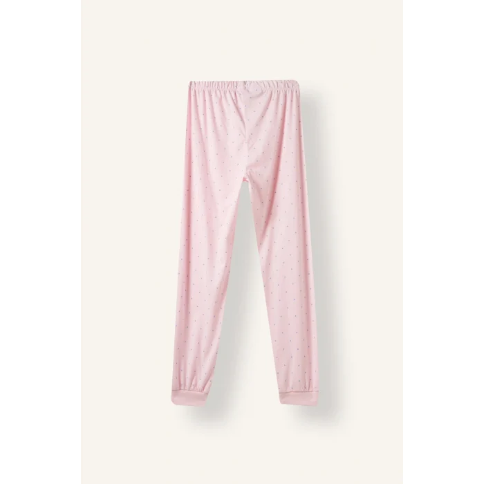 Defacto I5385A8ER105 Ekru %100 Pamuk Pochacco Baskılı Uzun Kollu 2li Pijama Takımı Kız Çocuk