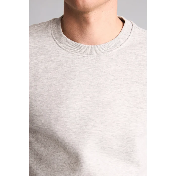 Defacto H5180AXGR210 Gri Regular Fıt Bisiklet Yaka Basic Sweatshırt