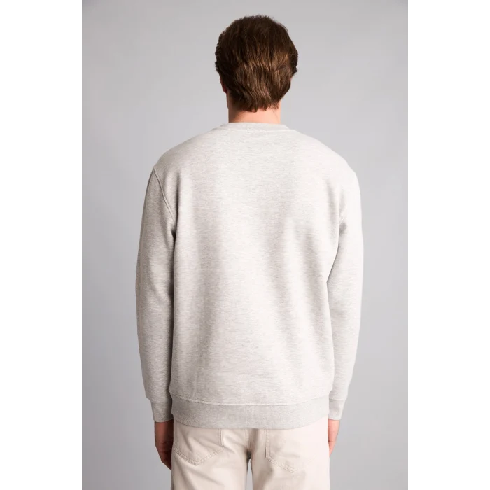 Defacto H5180AXGR210 Gri Regular Fıt Bisiklet Yaka Basic Sweatshırt