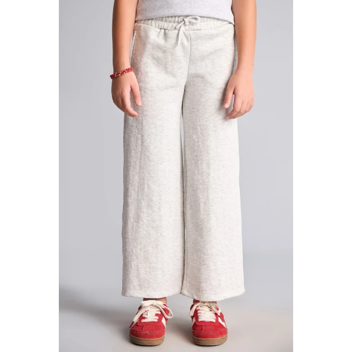 Defacto I3160A8GR421 Gri Fitilli Örme Wide Leg Kız Çocuk Pantolon