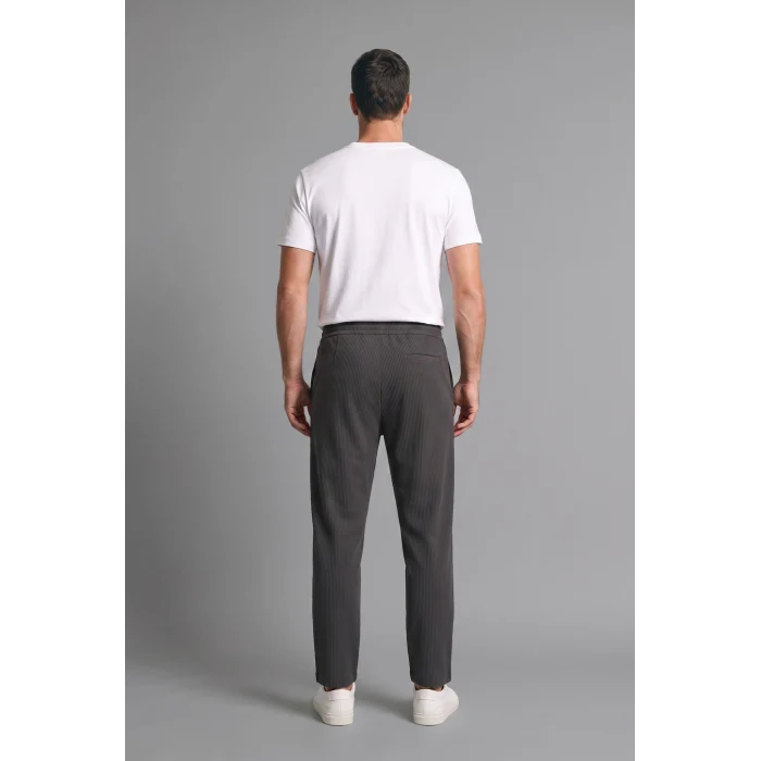 Defacto F0309AXAR138 Antrasit Regular Fit Beli Bağcıklı Düz Paça Cepli Eşofman Altı