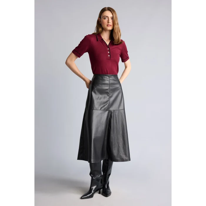 Defacto G9226AXBR506 Bordo Ultra Yumuşak Regular Fıt Polo Yaka Kısa Kollu Tişört