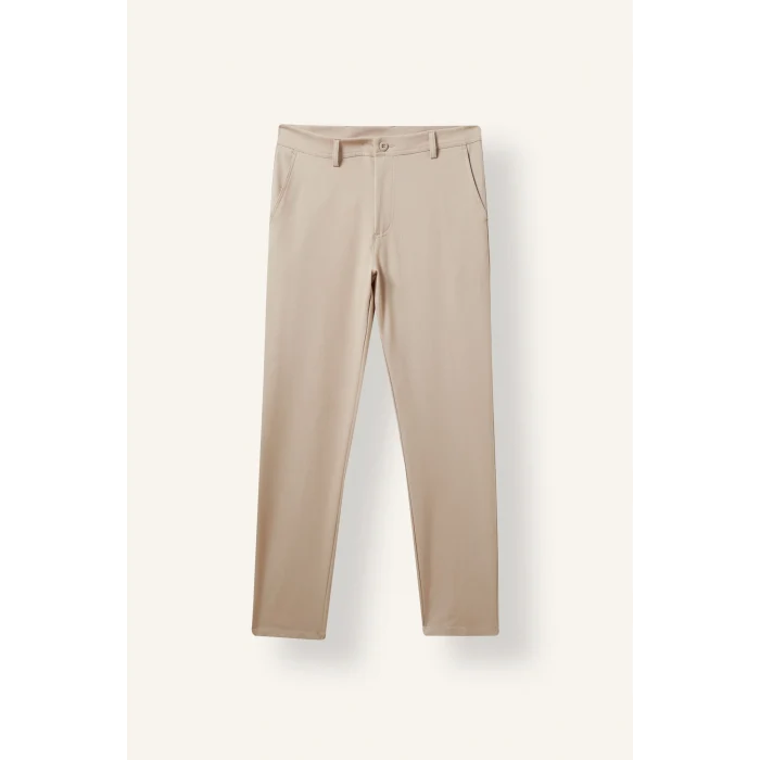 Defacto C7508AXBG766 Bej Taılored Fit Düz Paça Pantolon