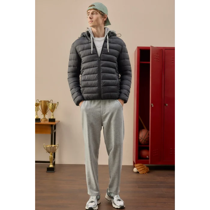 Defacto N4661AZBK27 Siyah Sıcak Tutan Su İtici Slim Fit Mont